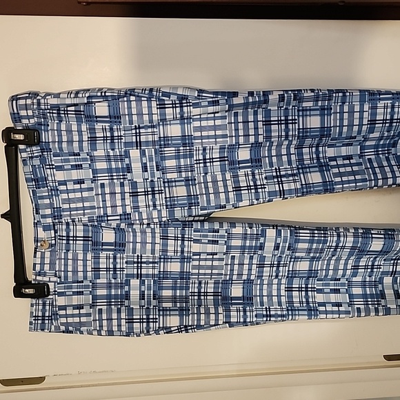 Peter Millar Blue and White Patterned Chinos